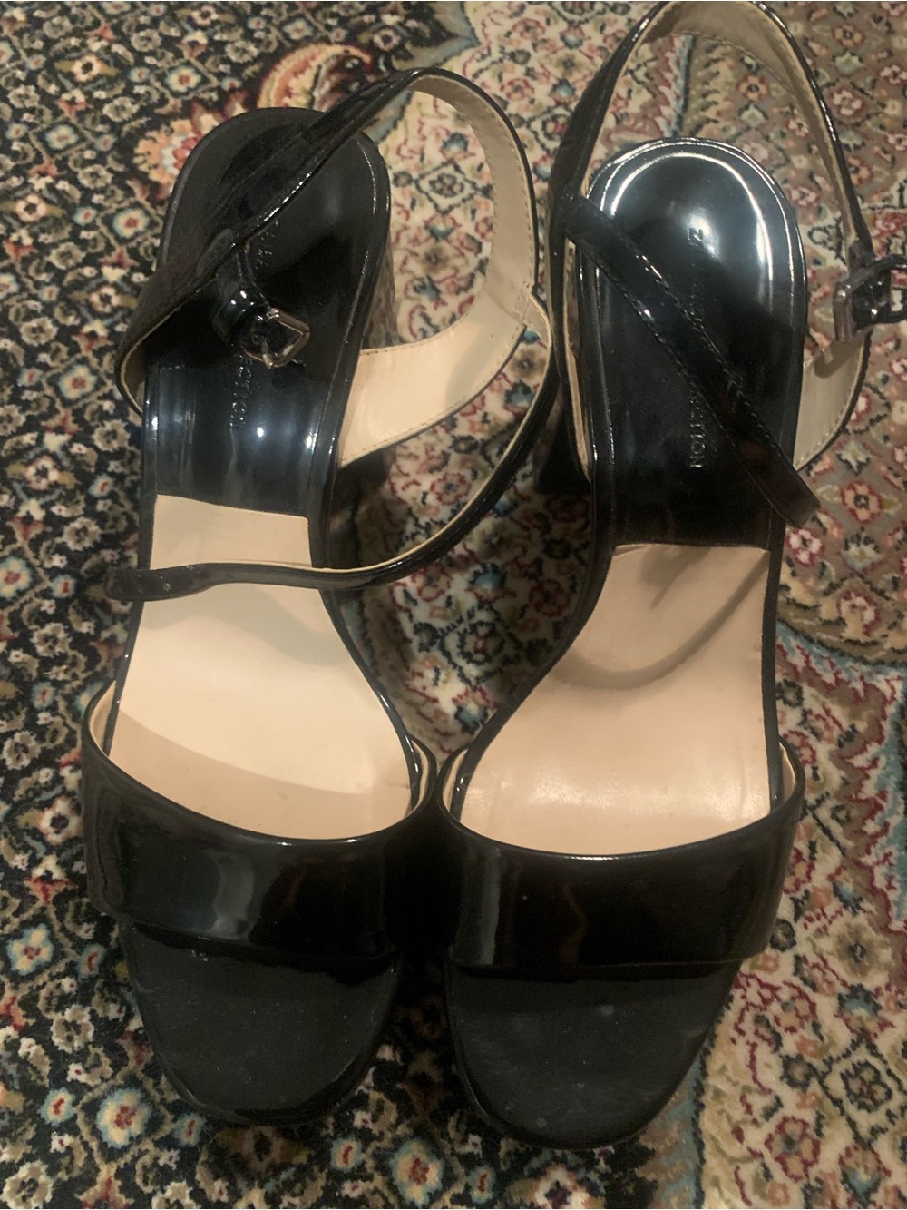 Women’s Black Patent Strappy Sandals